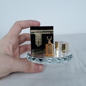 Muslim Crystal Kaaba Building Model Collectible Table Decoration